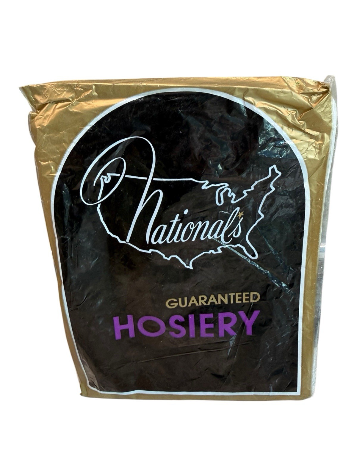 National’s Guaranteed Hosiery Stay Up Nylon Stockings One Size T-14 Suntan