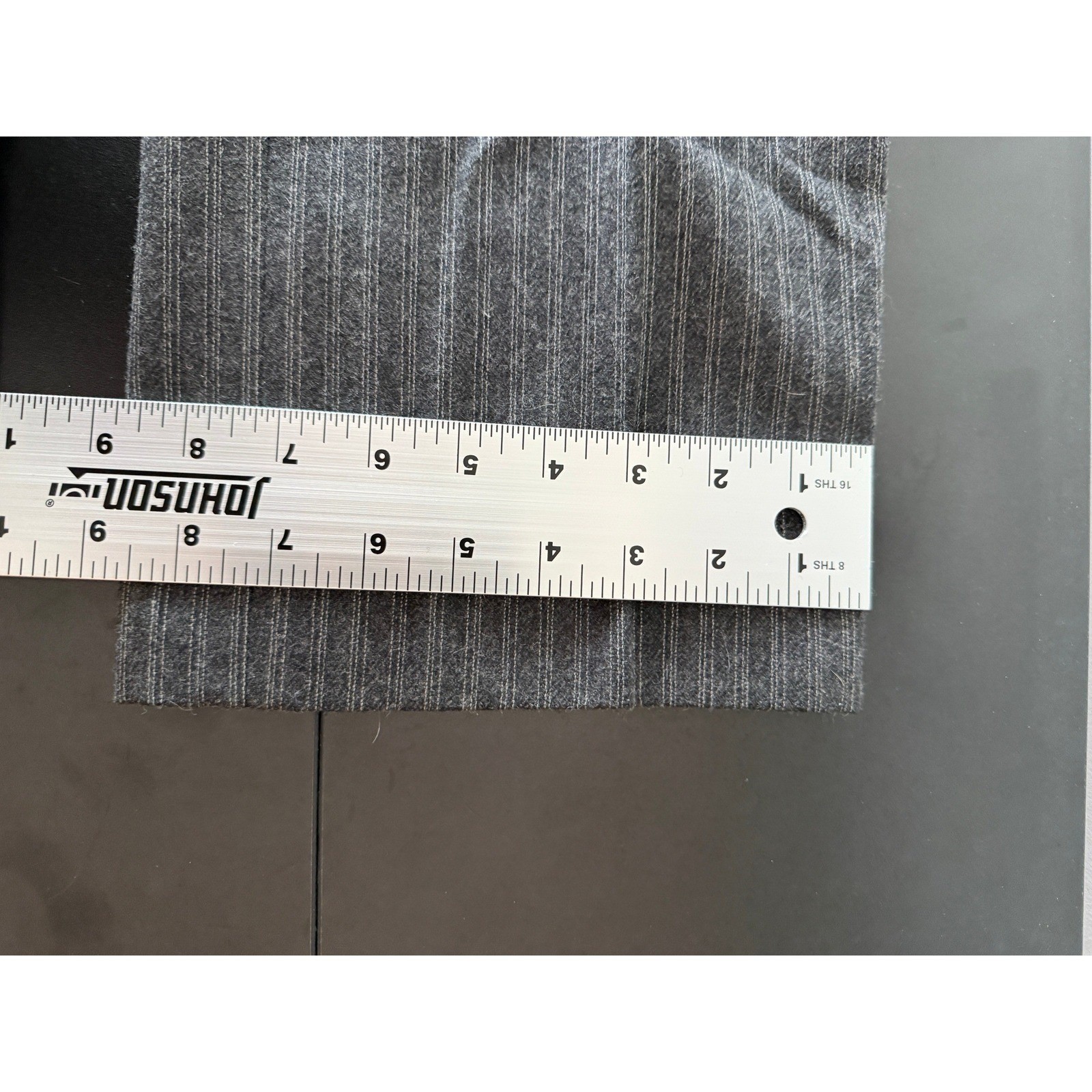 Sasson Vintage Gray Pinstripe Wool Blend Pleated High Waist Trousers Size 4/5