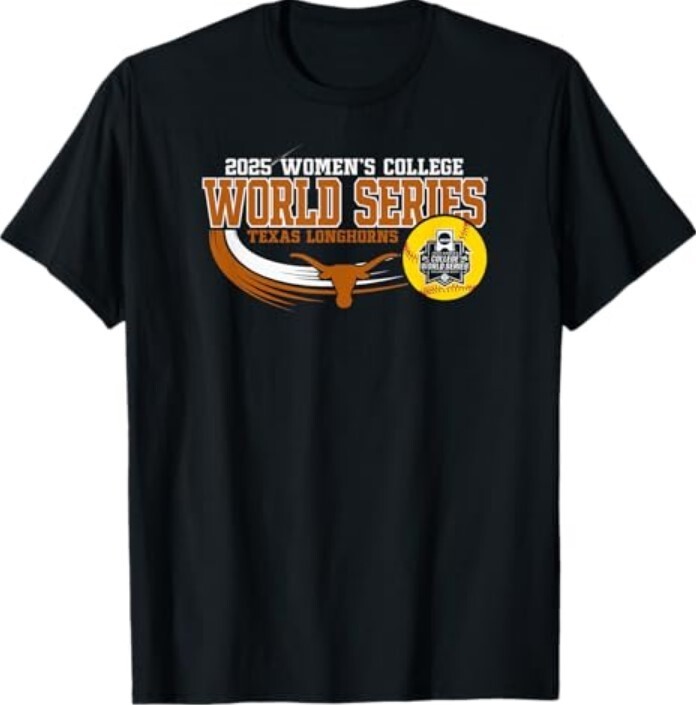 Longhorns Women&rsquo;s College World Series 2025 Black T-Shirt