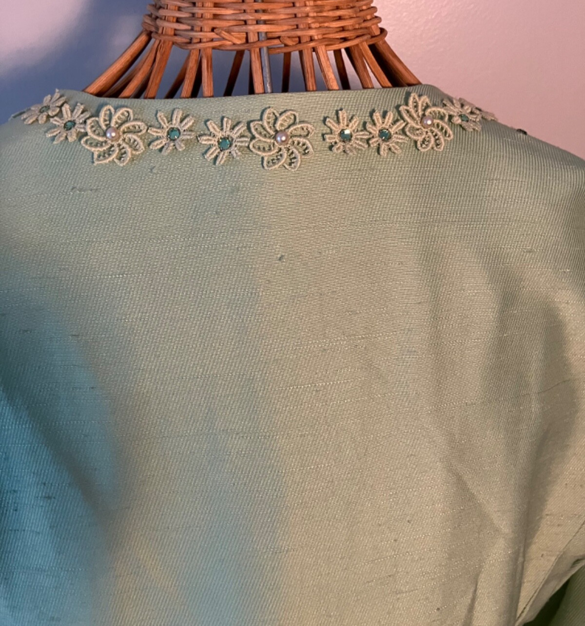Gorgeous 1960s mint green Alfred Werber lined dress jacket – vintage
