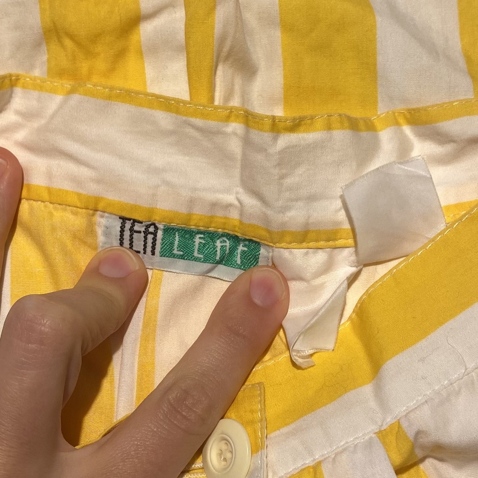 Vintage TEA LEAF Yellow Striped Skirt | 25 in waist