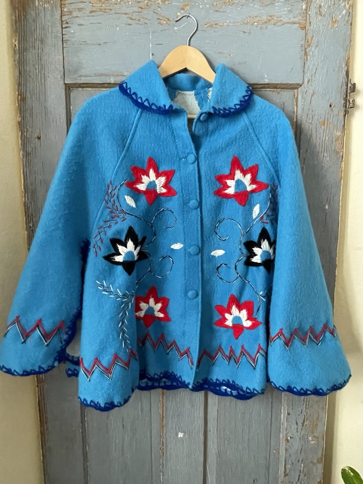 Vintage Hand-Embroidered Mexican Souvenir Jacket – One-of-a-Kind Wearable Art