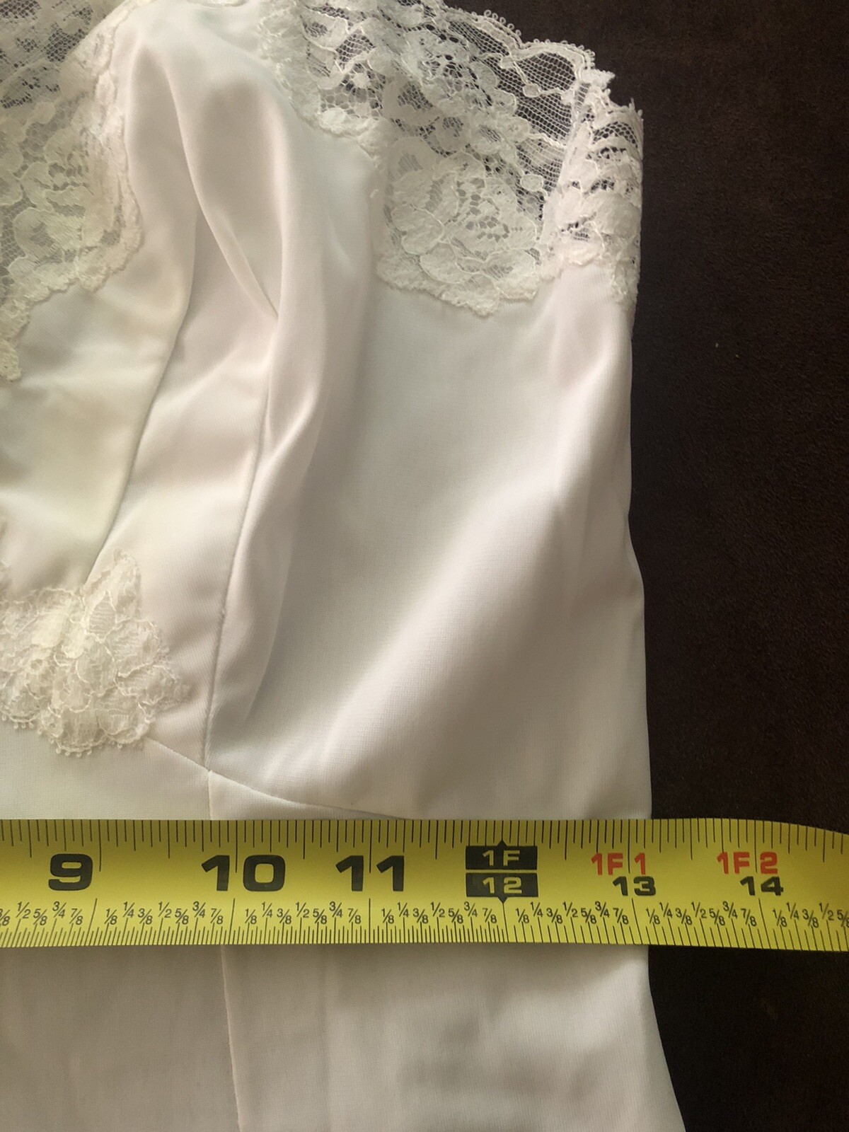 Vintage Gossard Artemis Lace Nylon Full Slip Lingerie 32C Beautiful