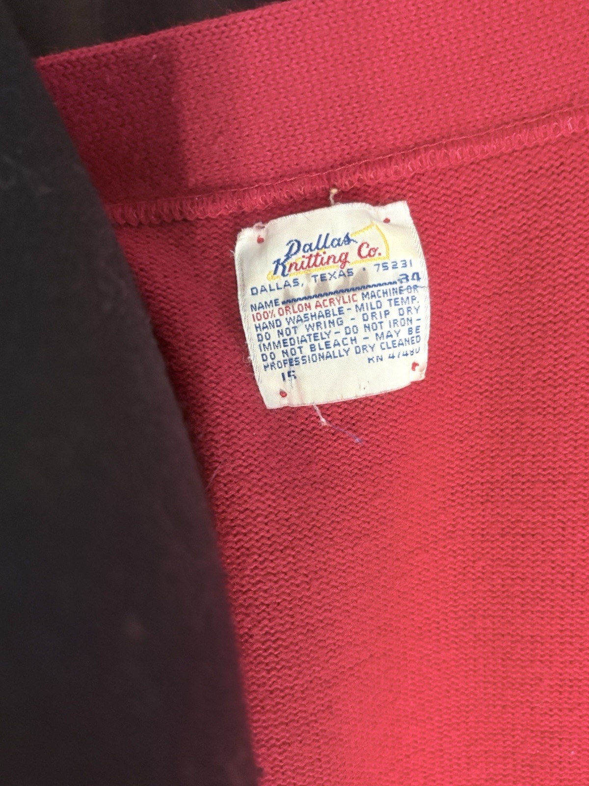 Vintage Cherry Red Varsity Letterman Jacket Cardigan 1960’s/1970’s Size Small