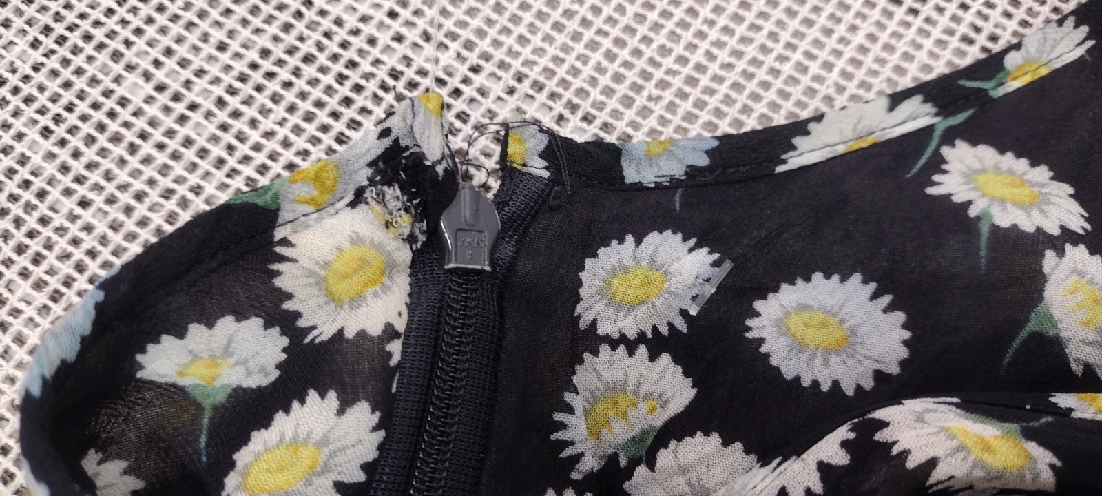 Escada Sport 1990s Daisies Sheer Sundress Grunge Cross Backless ITALY 36 Medium