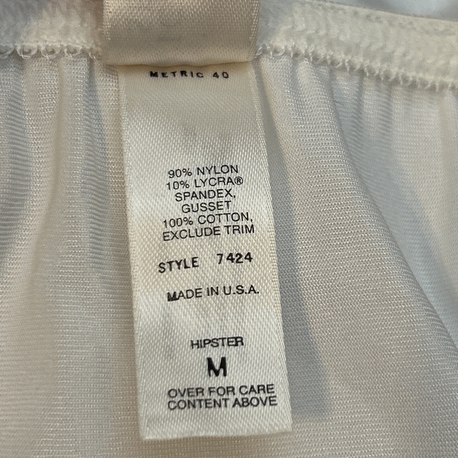 Vtg 90s Victorias Secret Hi Cut Hipster Panties M Second Skin Satin White 7424