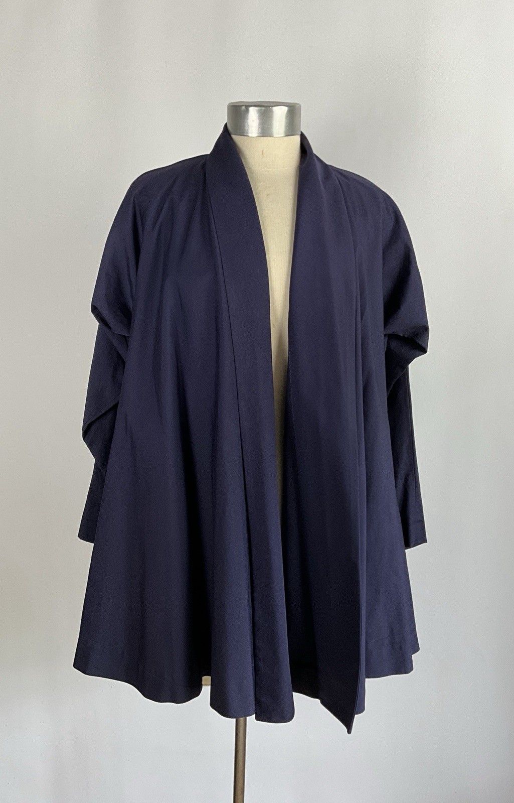 Vintage 1950&rsquo;s Claire McCardell Navy Silk Faille Jacket with Double Wrap Belt