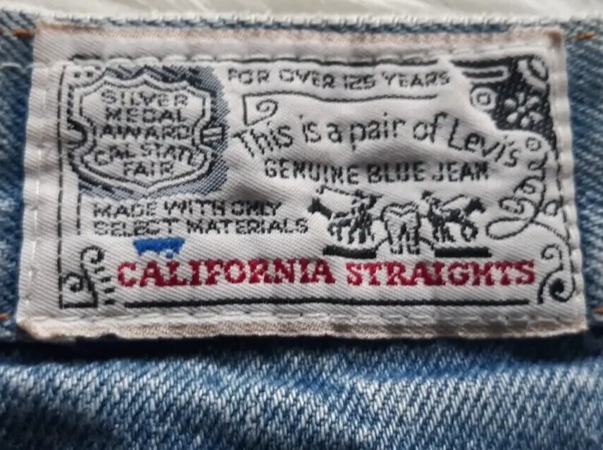 Vintage Levi’s Black Label Silver Metal California Straights Women&rsquo;s Jeans RARE