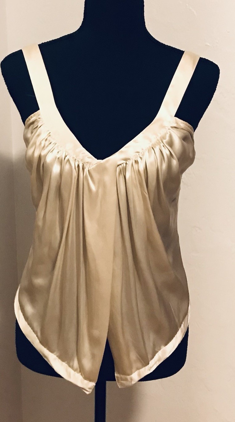 Vintage Iconic Newport News Catalog Silky Beautiful Champagne Cami 100% Silk 4
