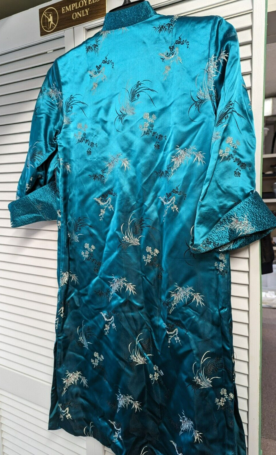 Fancy Vintage Chinese Silk Embroidered Styled Dress By Peony Brand Small ?