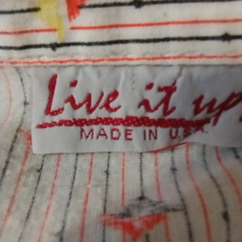 Vintage 80s Live It Up Active Wear Top Women&rsquo;s Size L