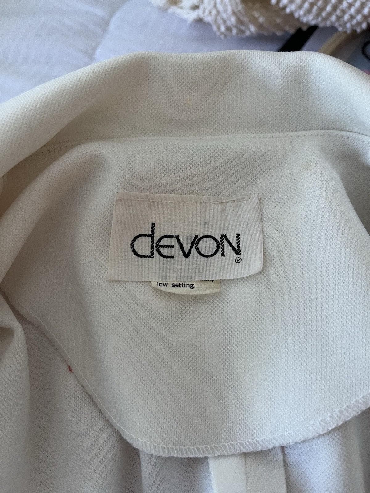 Vintage Devon White 3 Piece Suit Separates Jacket Skirt Pants & Blouse Size 7/8