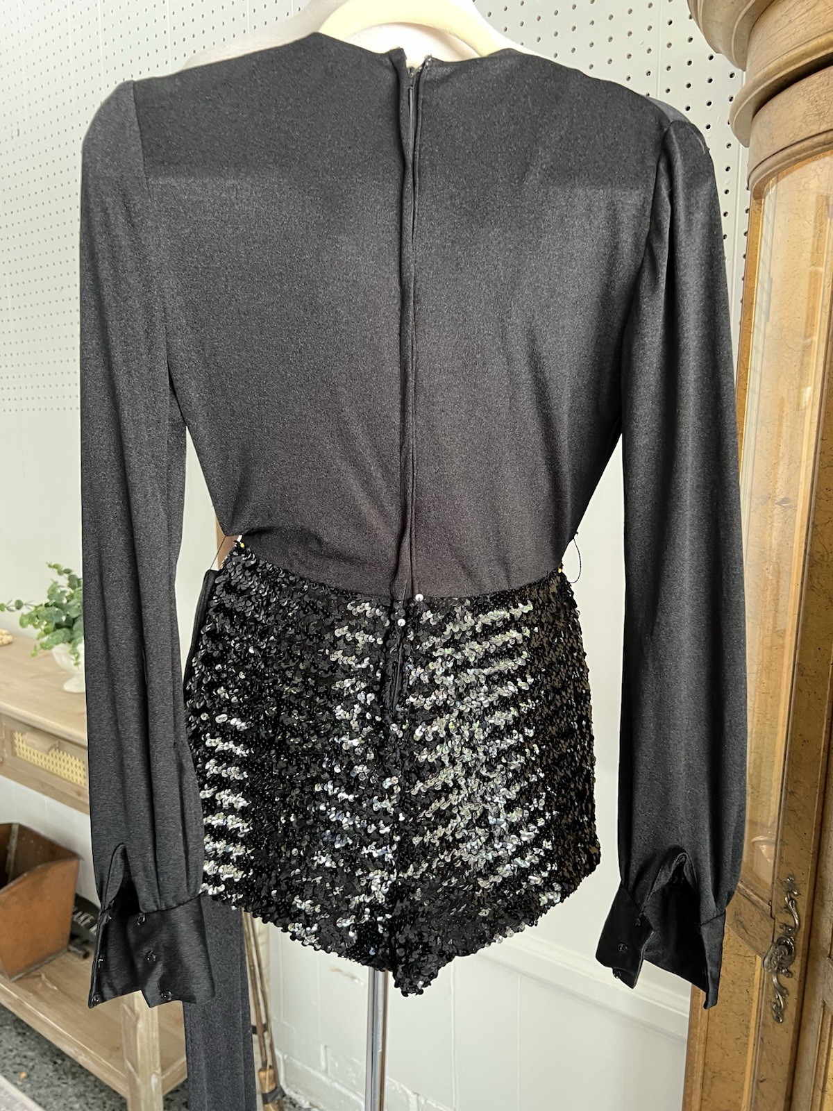VTG 1970’s Wrap Romper W/sequin Shorts & Belt, Lined, Go Go, Disco, Lined