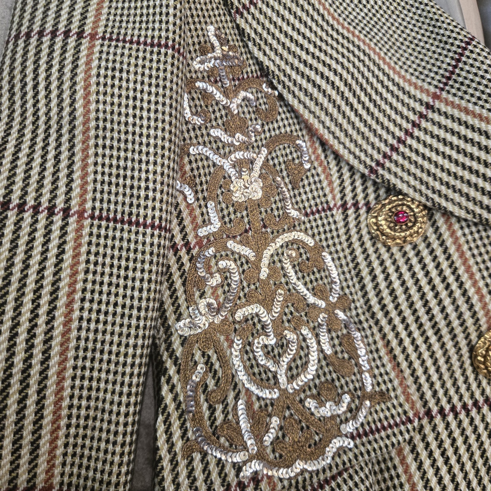 Vintage Christian Lacroix Skirt Suit France Sz 40 1990s Classic Luxury