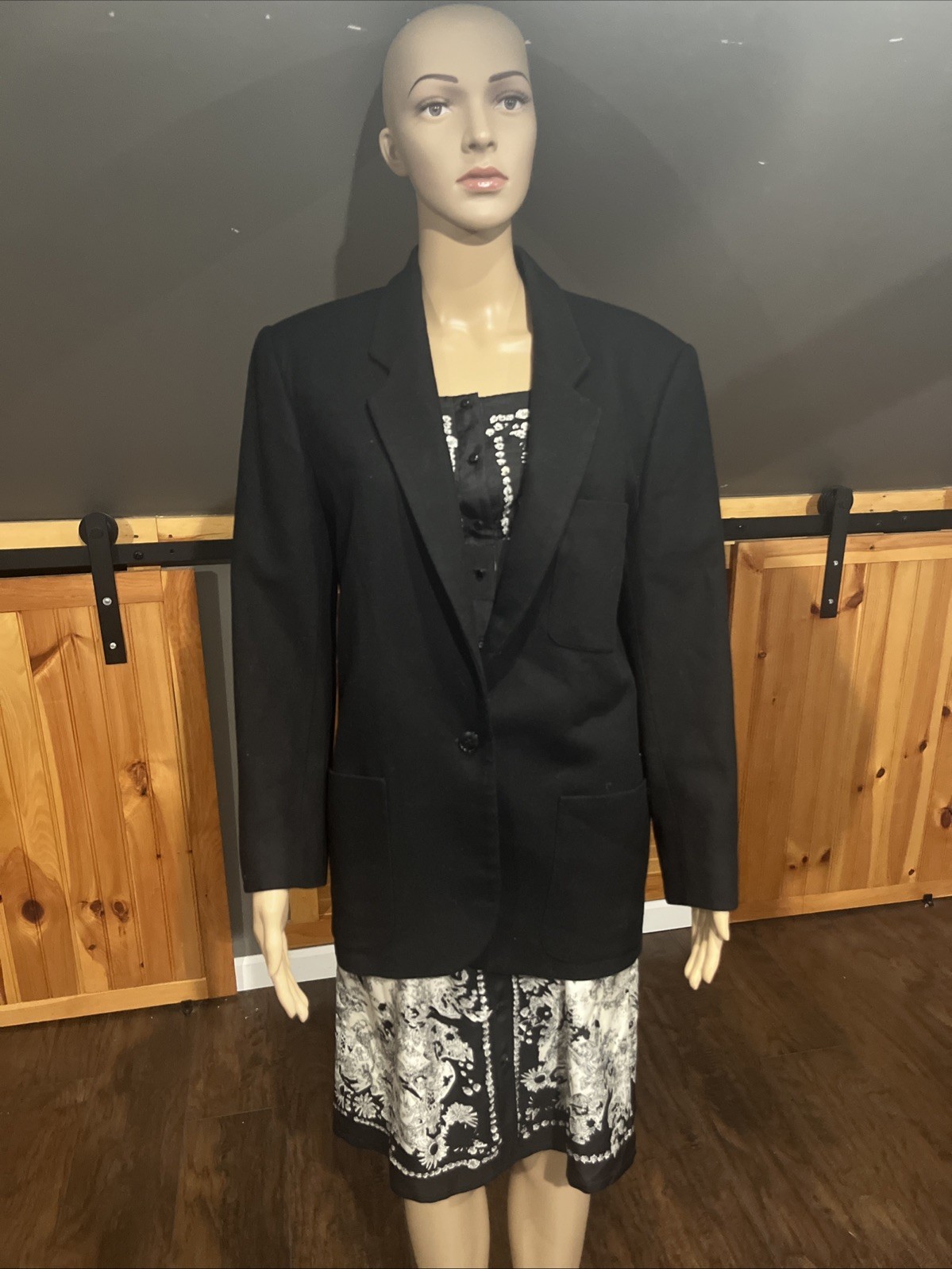 Vintage Album By Kenzo Black Blazer 100% Wool Made in France