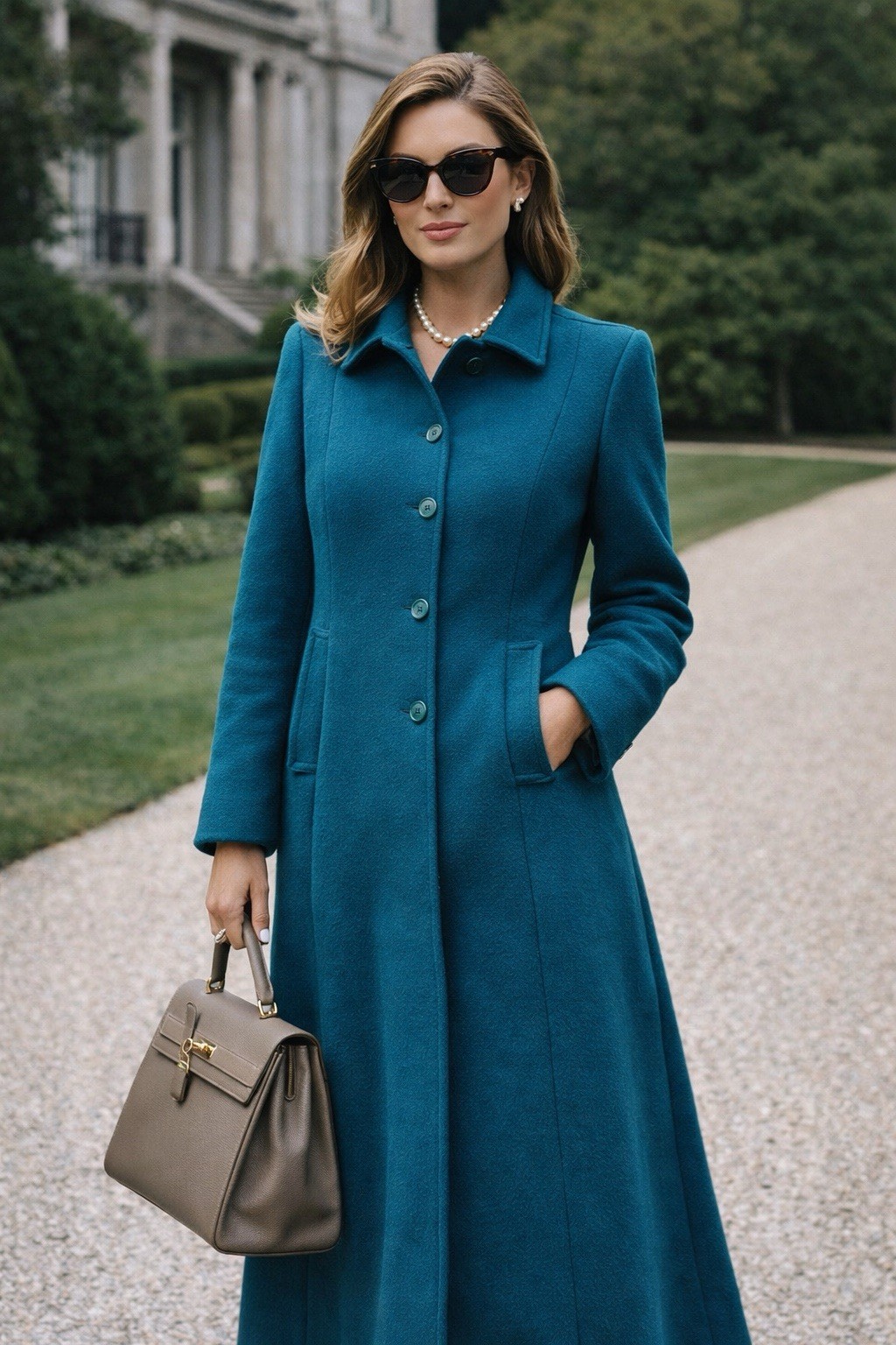 VTG 1970s Pendleton Virgin Wool Lined Teal Trench Coat Women&rsquo;s Size 10 Old Money