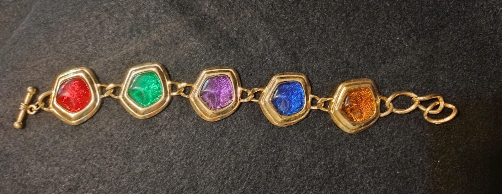 Vintage 80s Avon « Grand Impressions » bracelet by Kenneth Jay Lane Multicolor