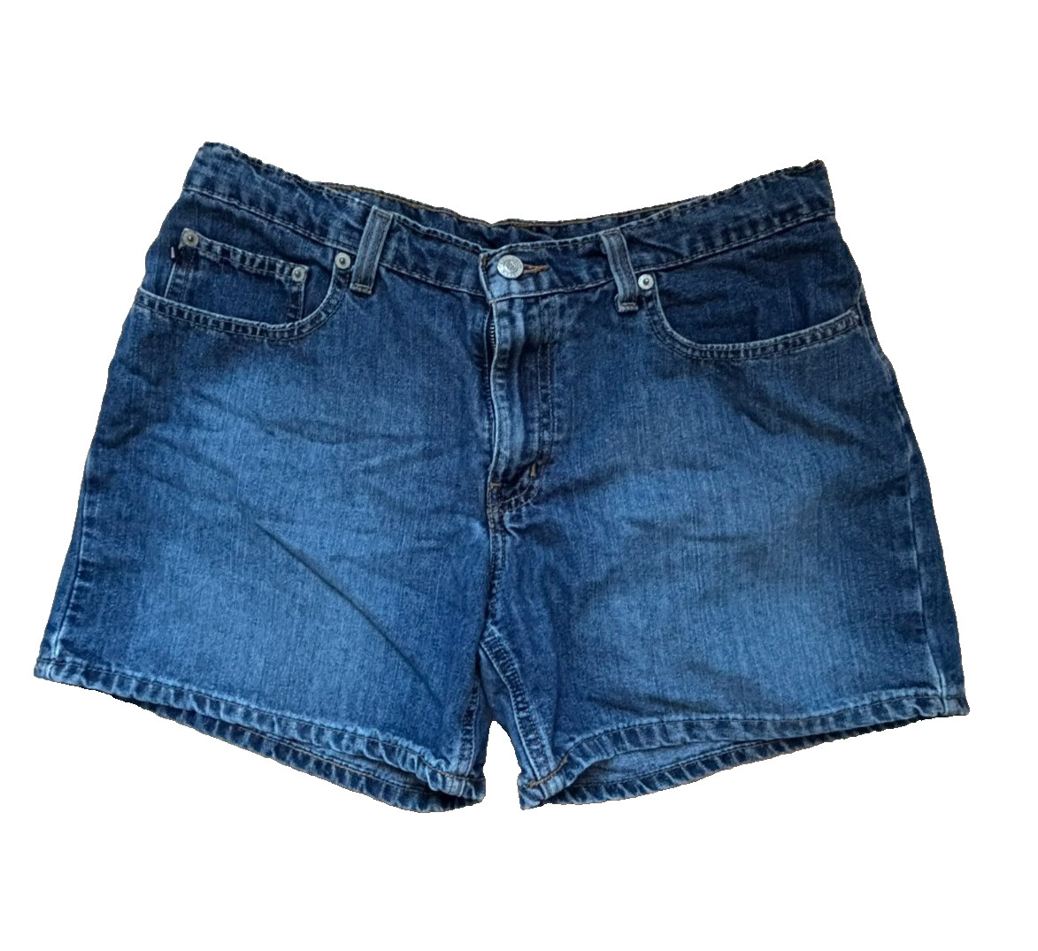 Vintage 90s Ralph Lauren Polo Jeans Blue Denim Womens 5&Prime; Saturday Shorts Size 12