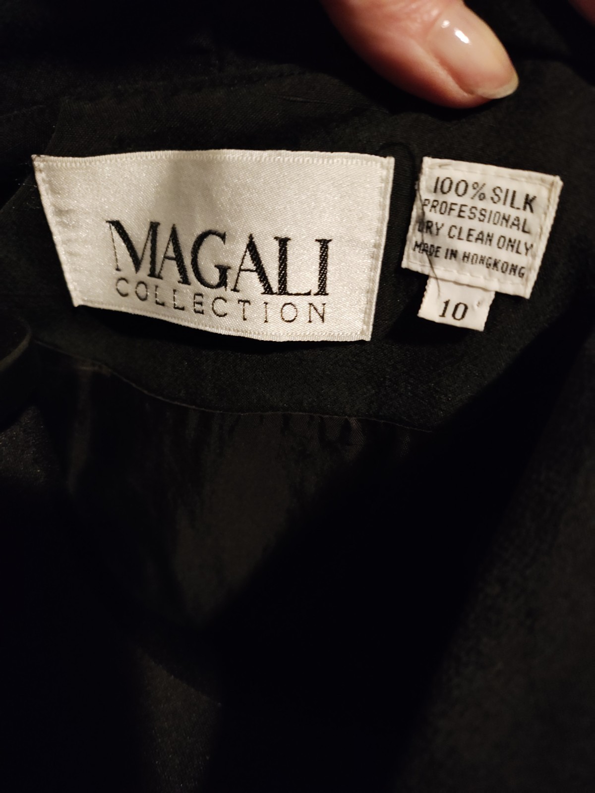 Vintage Magali Silk Double Breasted Button Jacket Dress 10 Rockabilly
