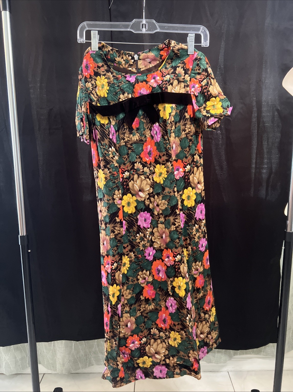 Vintage Women’s Elègance Floral Dress No Size See Description