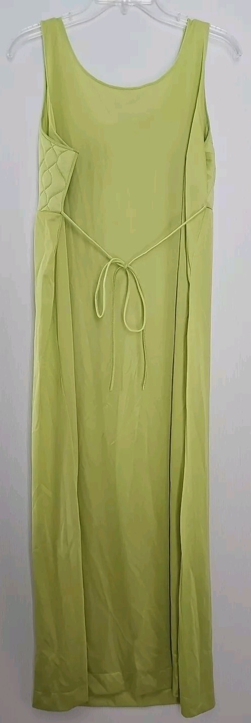 Texsheen 2 Piece Green Quilted Dressing Robe Peignoir + Nightgown Combo Set L