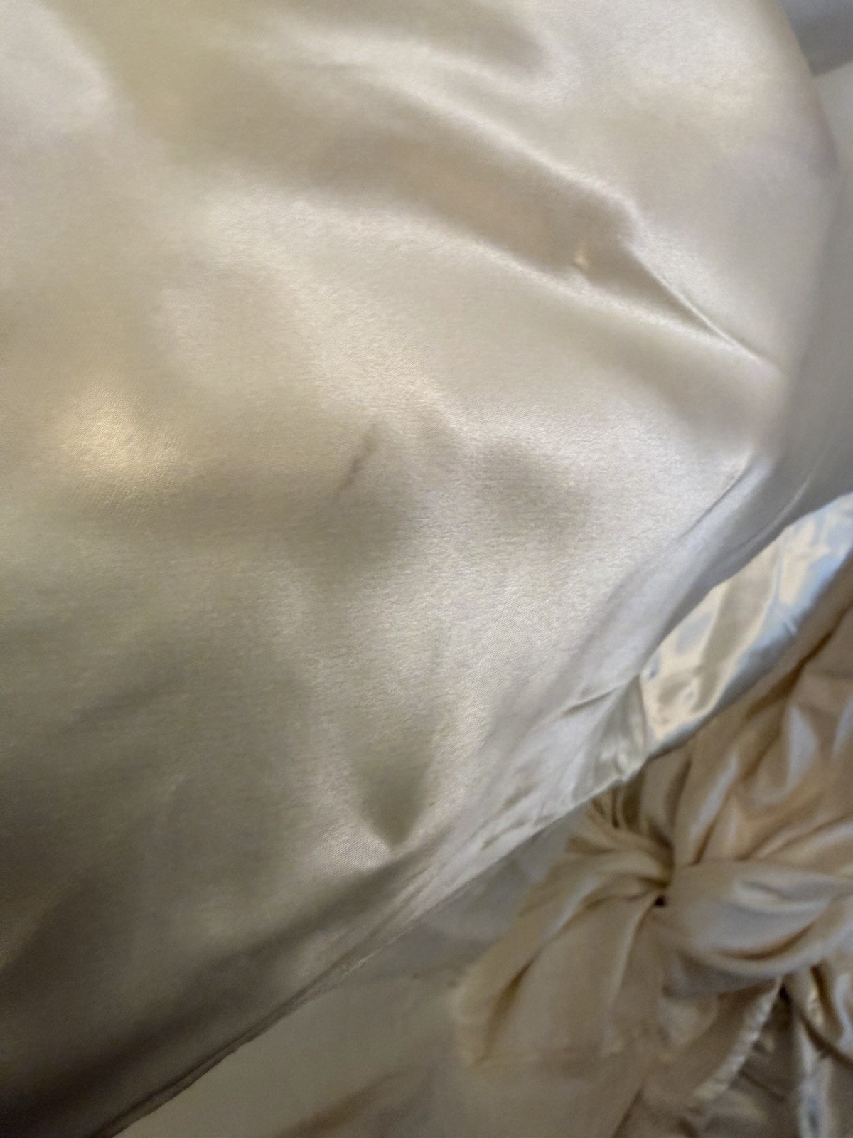 Vintage 1940s Wedding Dress, Liquid Satin,Ivory, Long Dramatic Train, Lace