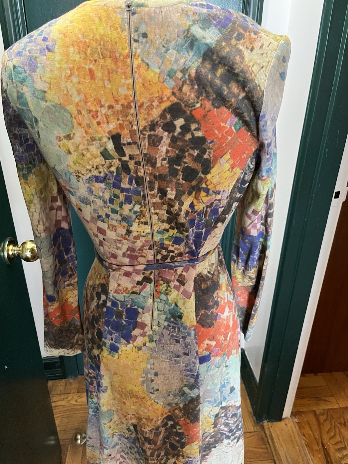 Vintage Goldworm Wool Printed Dress