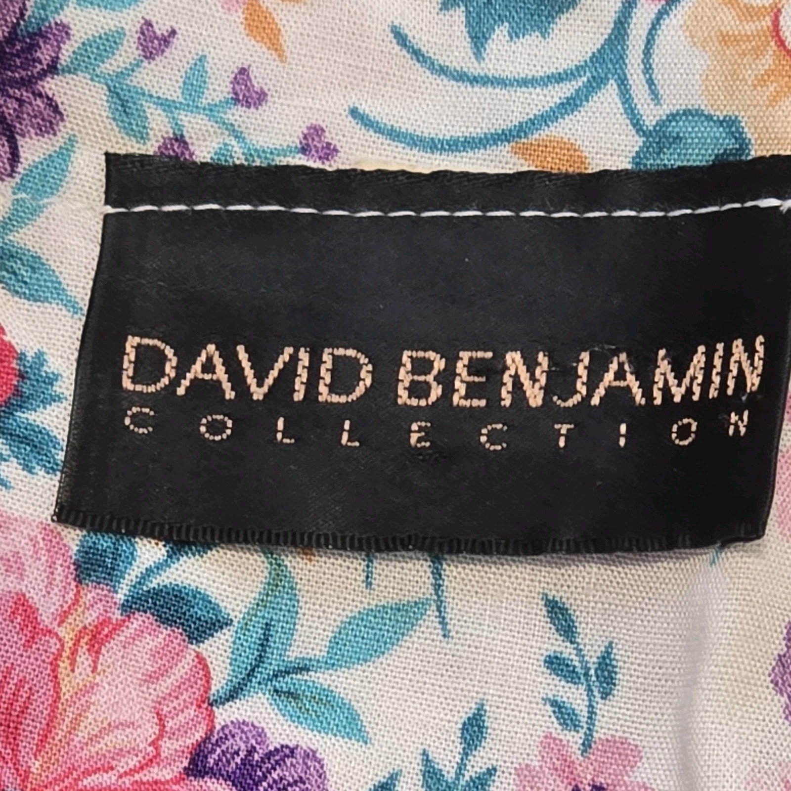VTG Floral Tea Mini Dress David Benjamin 80s 90s Retro Feminine Approx Sz XS 0-2
