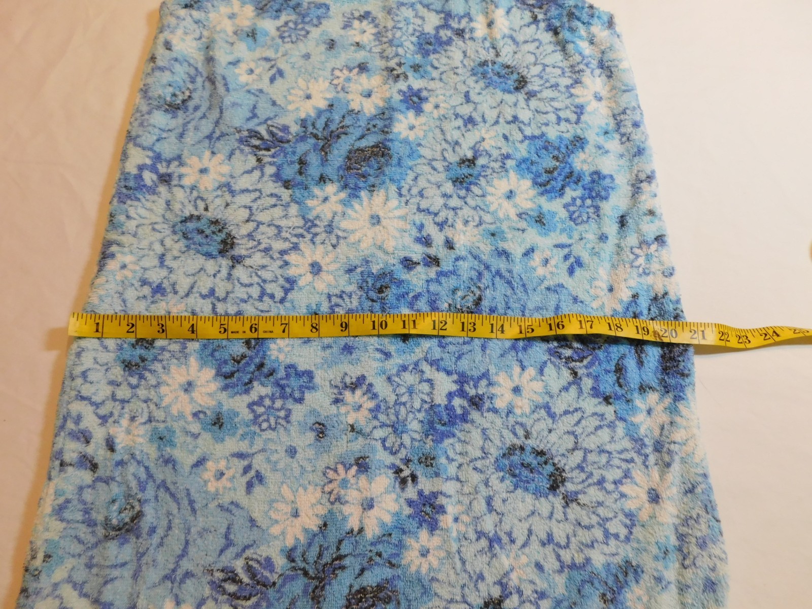 VTG TERRY CLOTH TOWEL DRESS 60&rsquo;s BEACH TOWEL COVER UP GROOVY HANDMADE sz S M