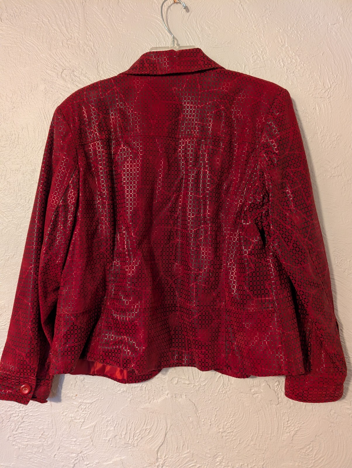 Vtg womens jacket PM (petite medium), red and black ERIN LONDON