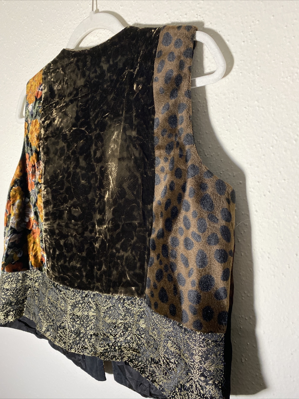 Lucia Lukken Multicolor Patchwork Velvet Vest Size Unknown See Description