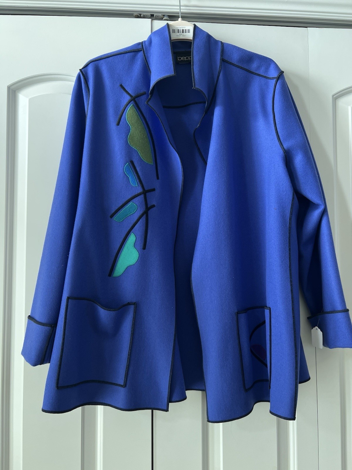 Vintage Wool Open Coat Beppa Women’s Size XL avant-garde Art To Wear