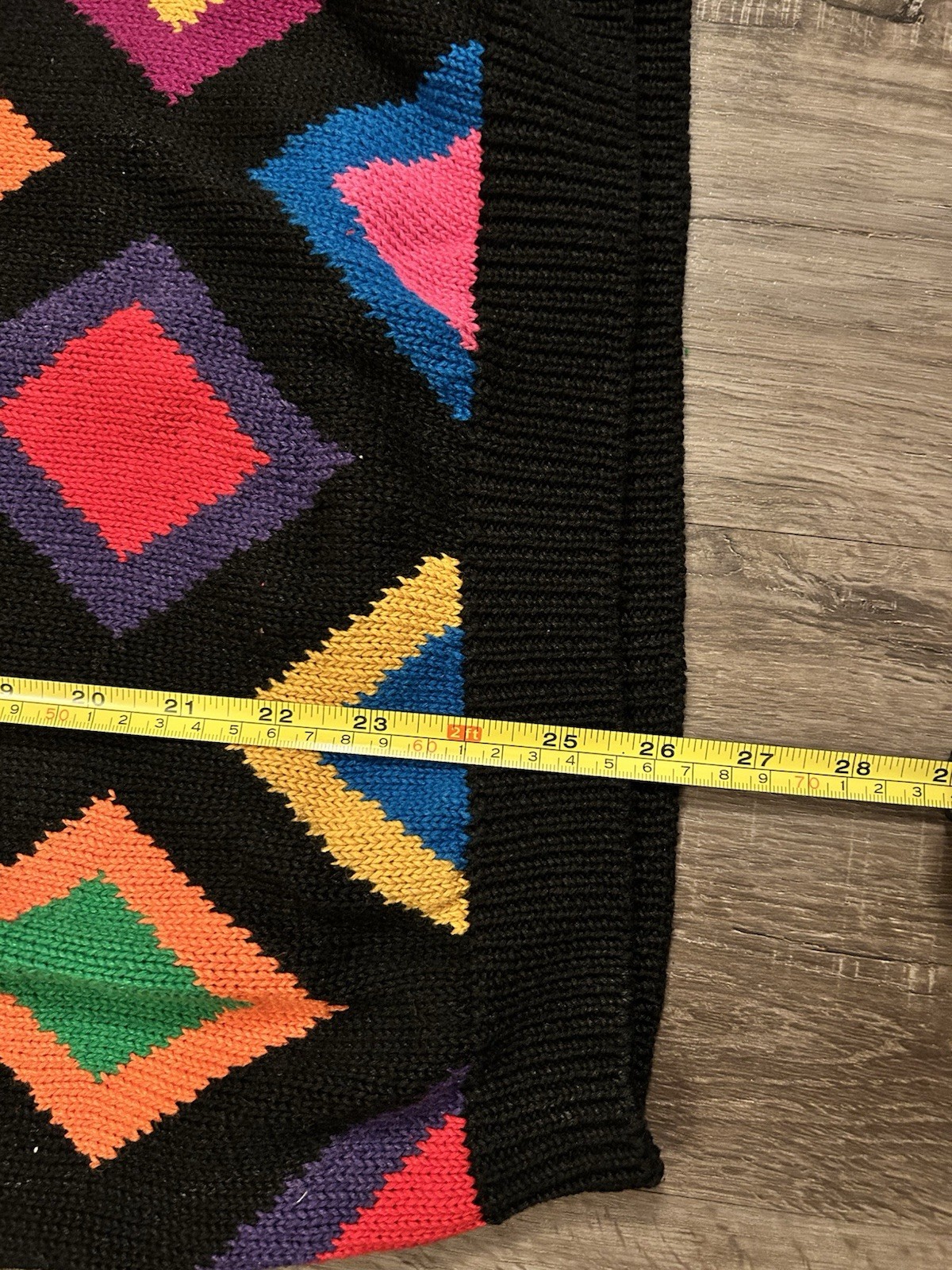 1980s Rafaella Argyle Harlequin Style Knit Pullover Sweater