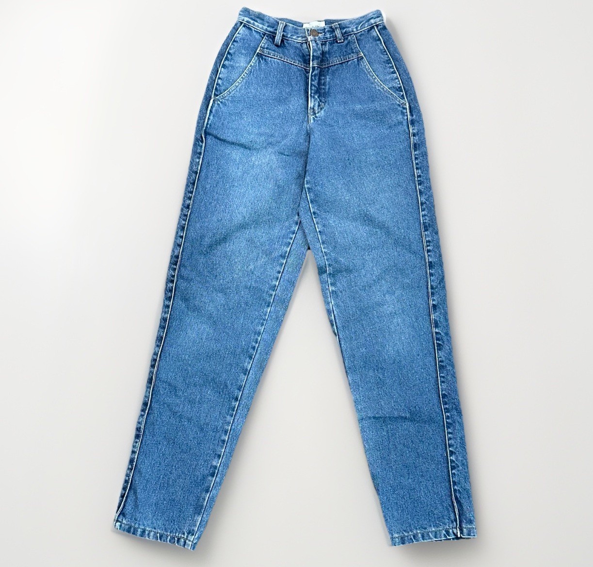 Vintage 80s Calvin Klein Mom Jeans 24×30 Union Stamp Label USA Made High Waist