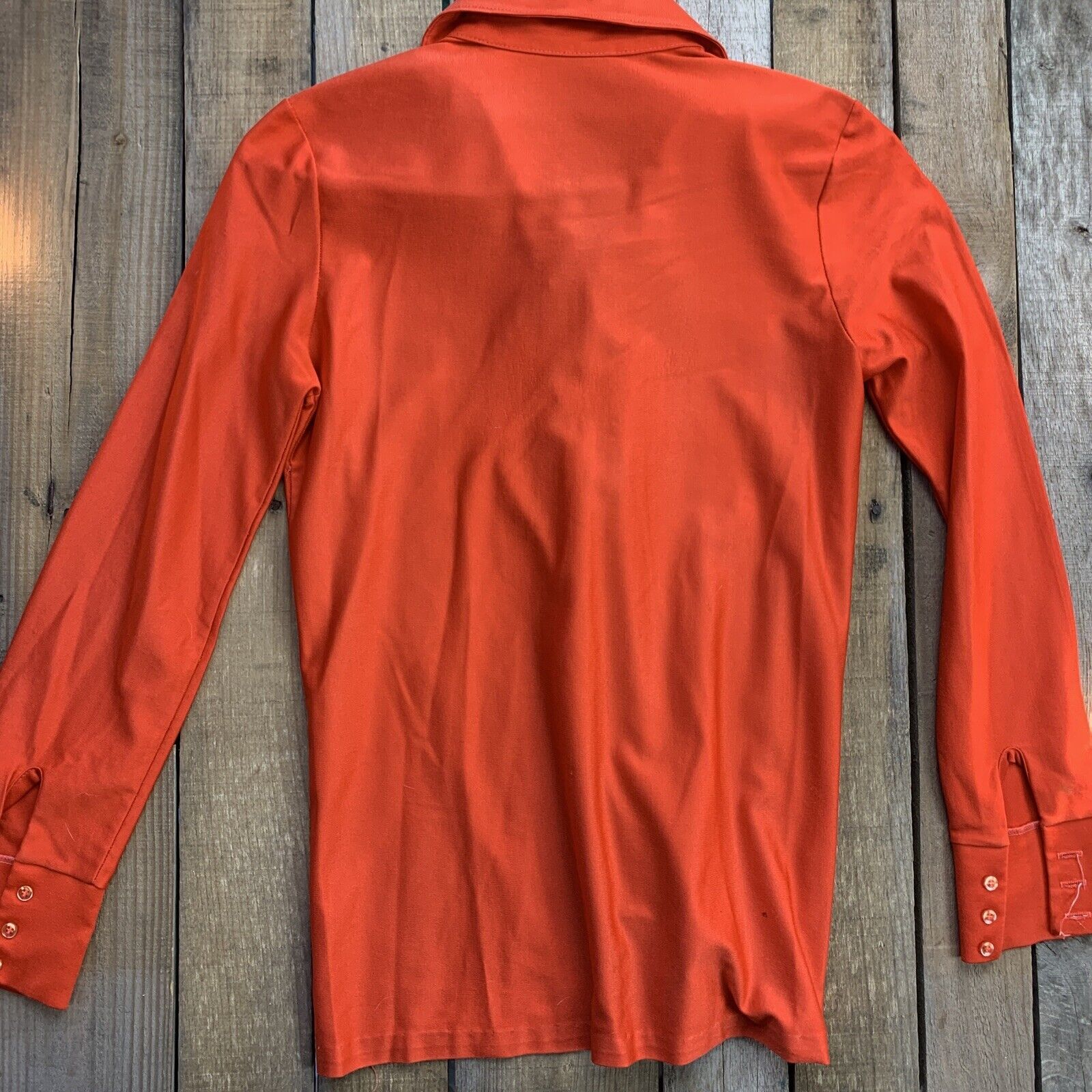 Ship n Shore Red Button Up Vintage Blouse Shirt Womans Top Size 8