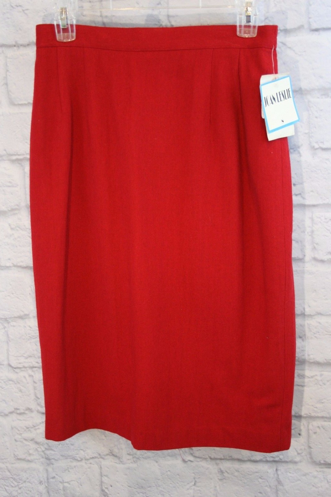 Vtg Joan Leslie Red Secretary Skirt Straight Modesty Valentines New Old Stock 8