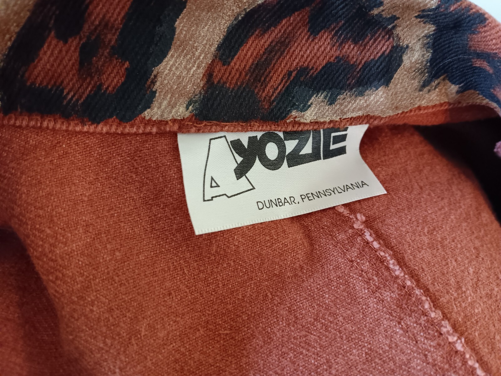 Vintage A YOZIE Hand Painted Long Coat – 100% Cotton Denim – Signed – One Size
