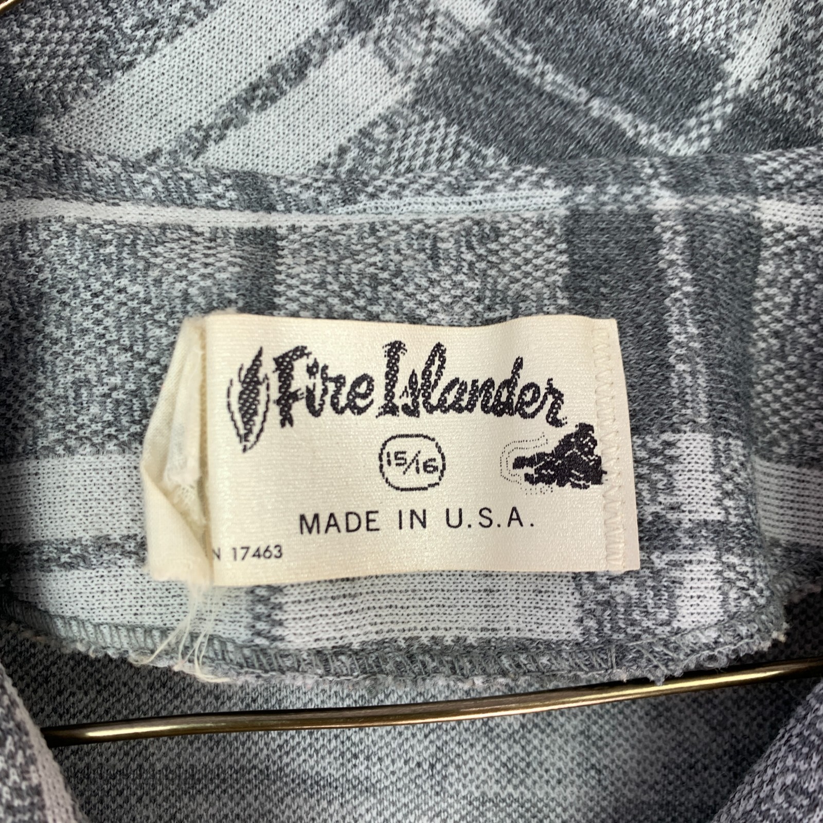 Fire Islander Gray Plaid Button Down Shirt Leisure Jacket Womens 15/16