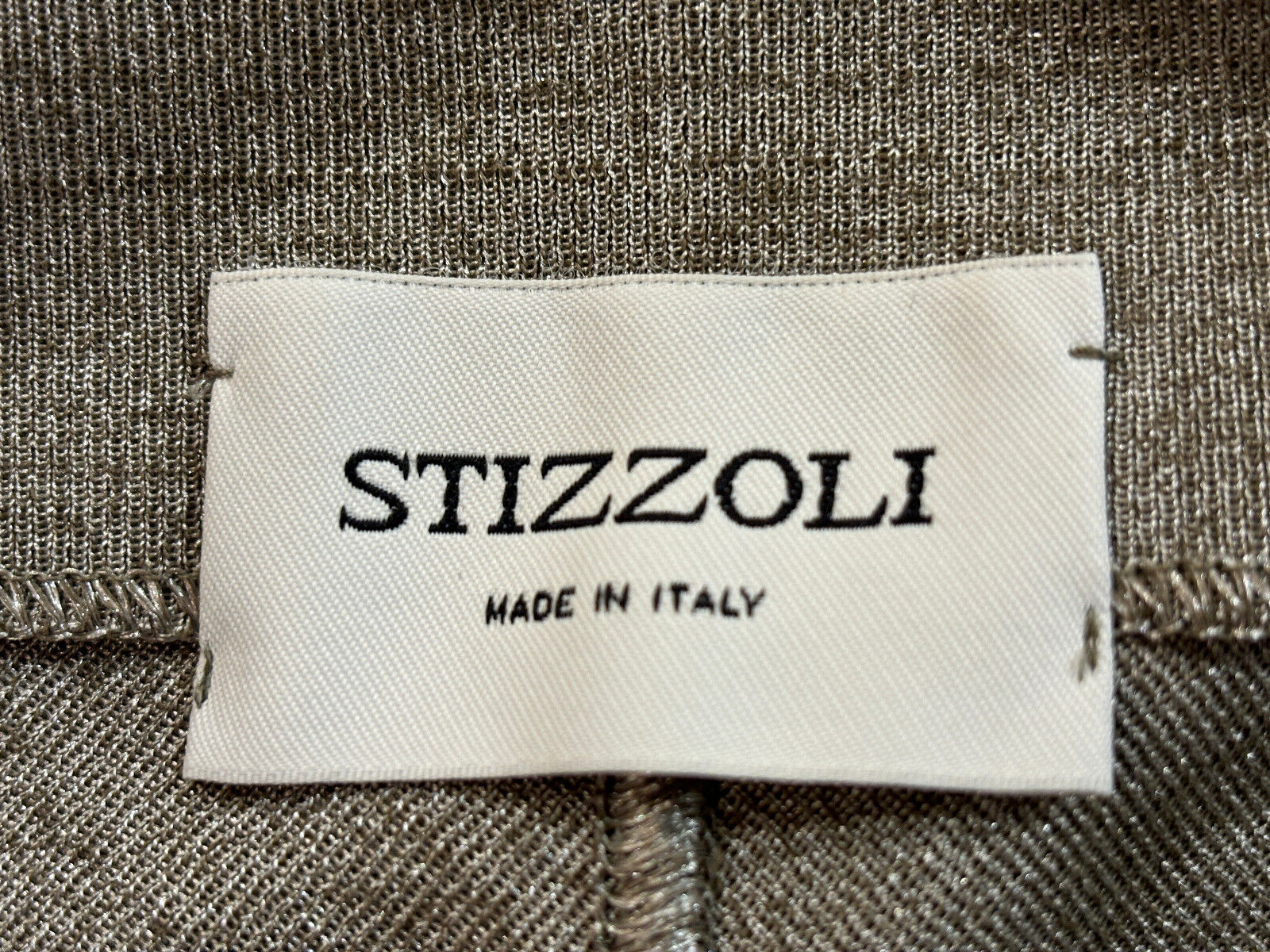 Vintage Stizzoli Silver Gray Polyester & Cotton Jacket Made in Italy – 42