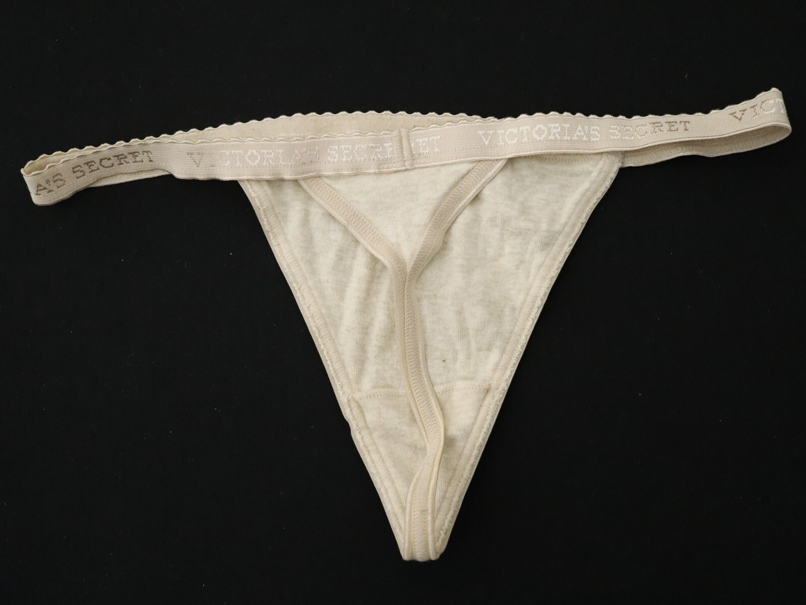 2 Victoria&rsquo;s Secret VTG Y2K Signature Cotton V-String Thong Panties Lot MEDIUM
