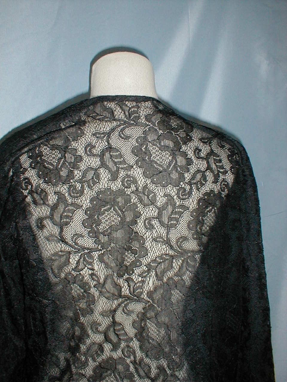 Gothic Vintage Flapper 1920 Dress Jacket Black Chantilly Lace
