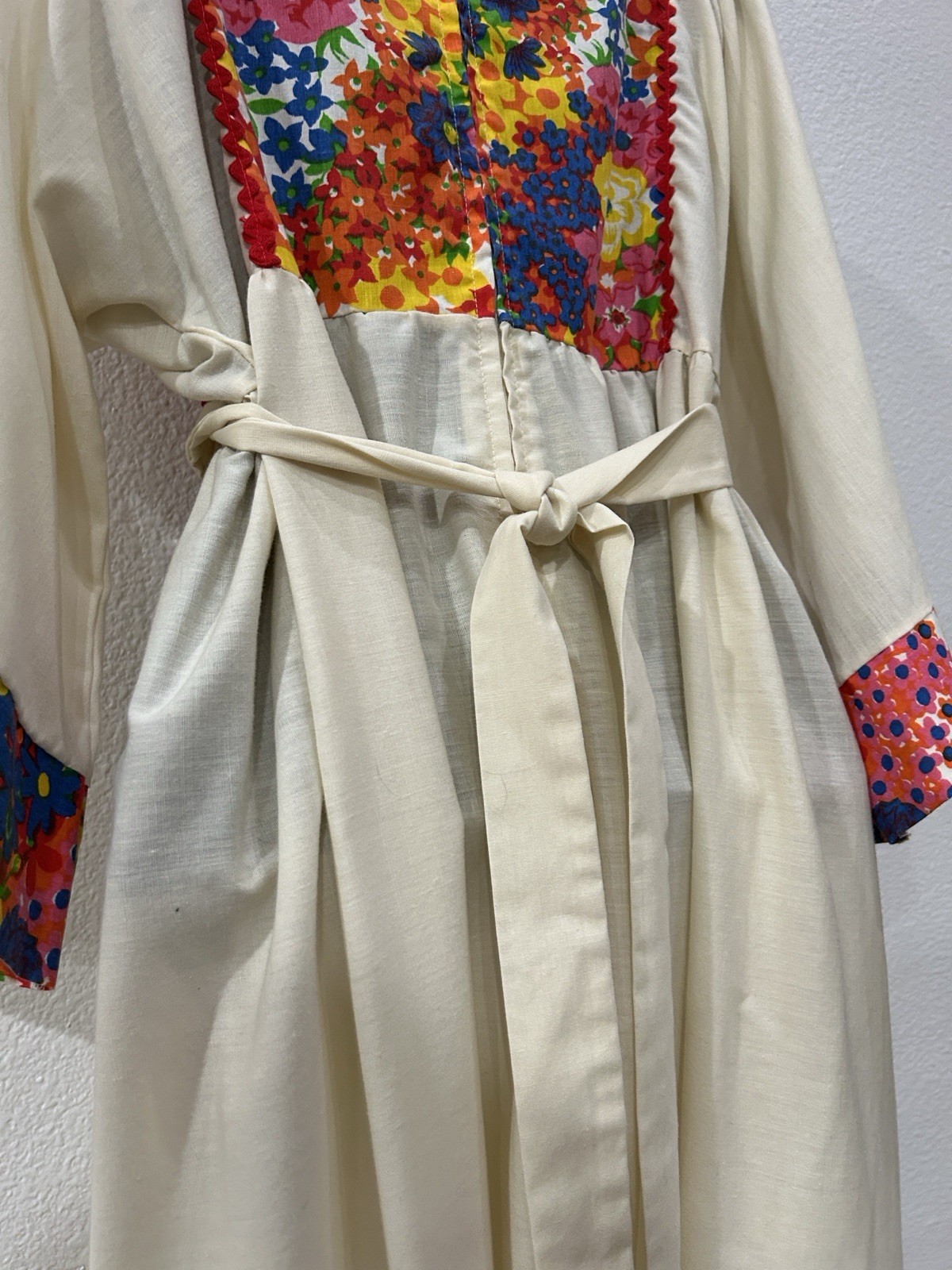 Deadstock Vintage 60s Great Entertainers Sears Floral Boho Hippie Tunic Dress S