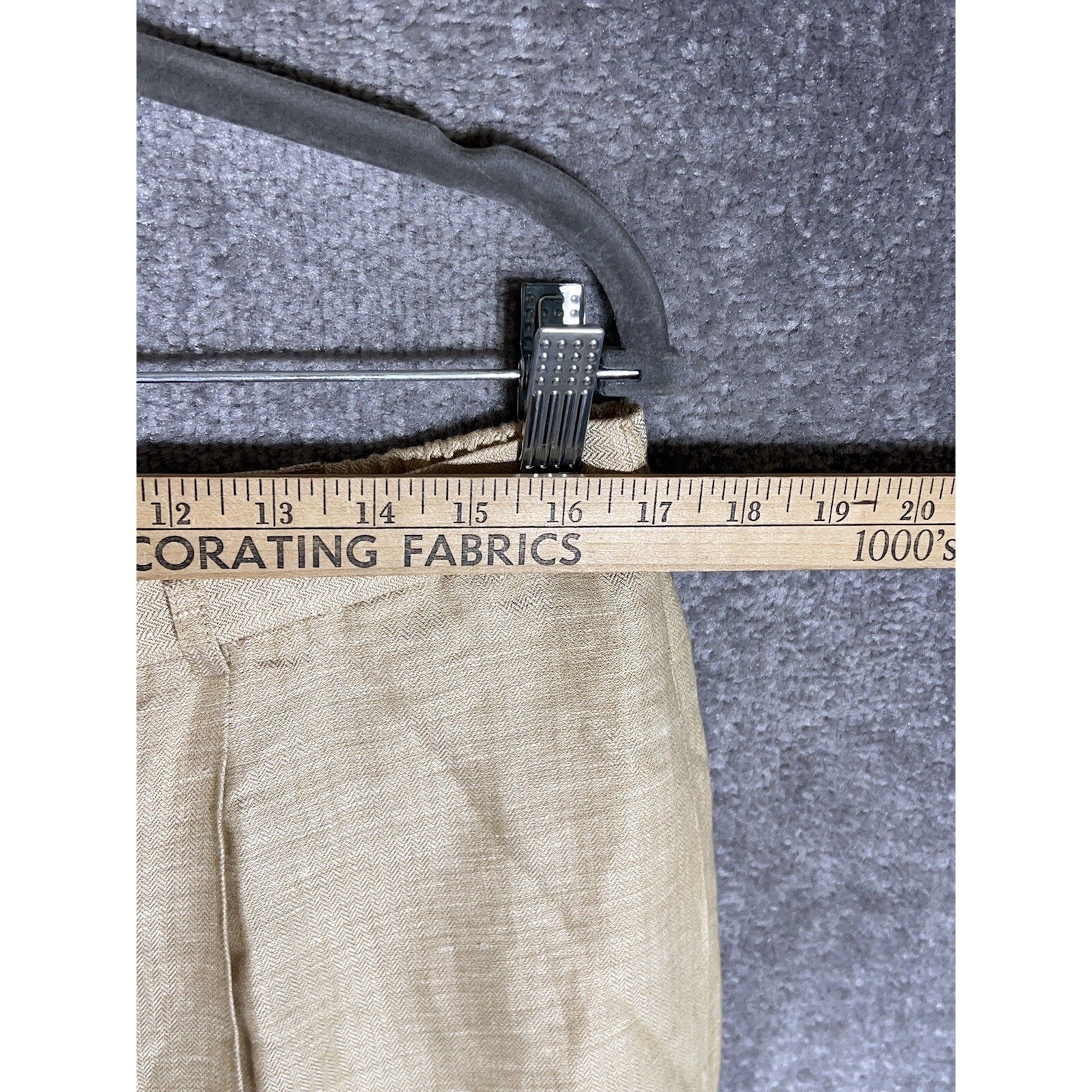 Vintage Rena Rowan Linen Blend Pleated Dress Pants Womens Size 16W Pockets Lined