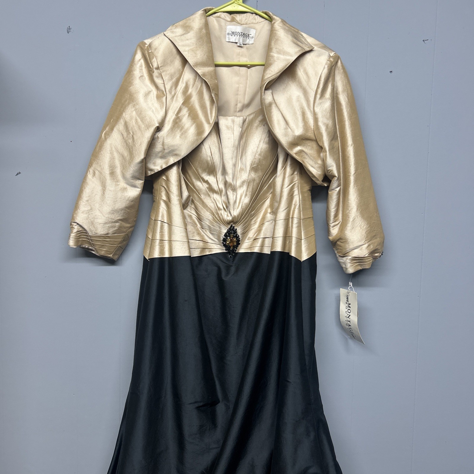 Vintage Champ/black Evening Dress Size 16