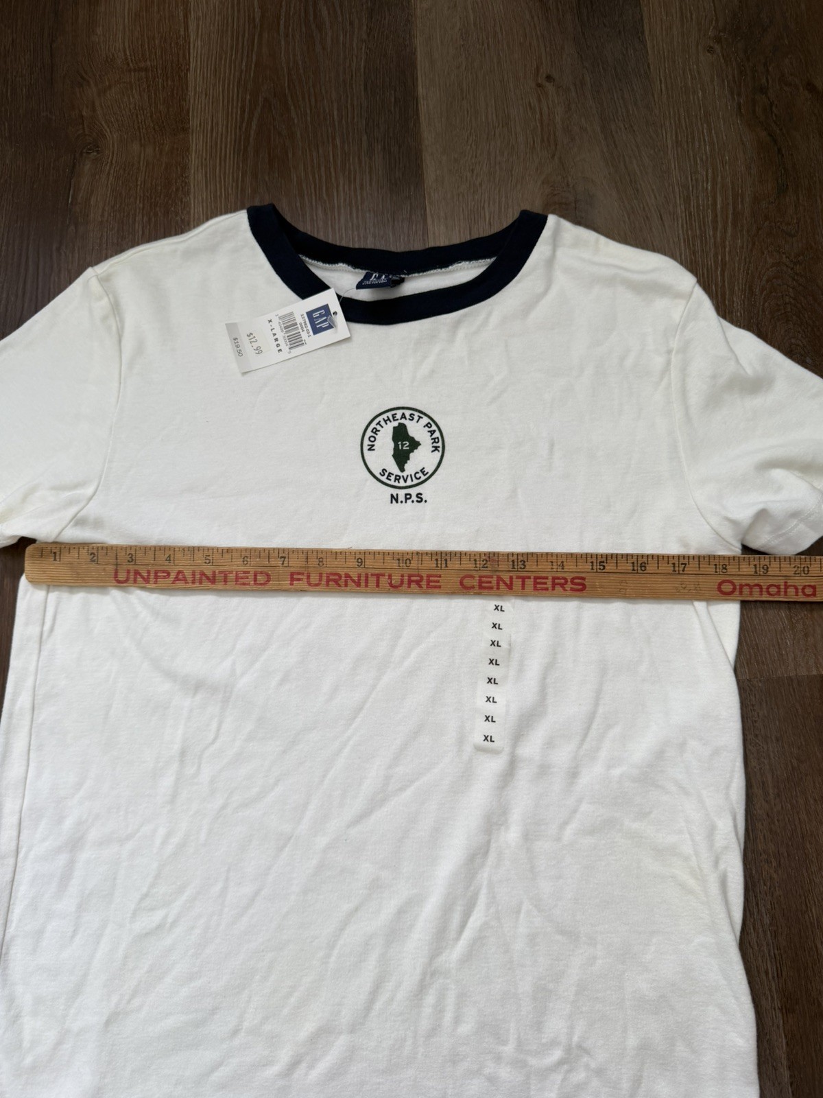 Vintage Deadstock NWT GAP 1999 Ringer T Shirt Womens XL MADE IN USA 1990s Y2K NY