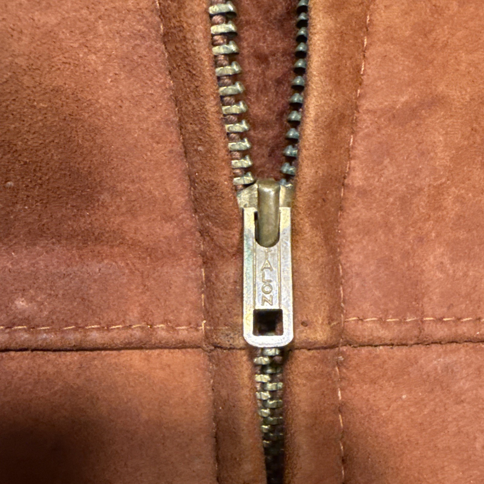 1950’s Robert Lewis Orange/Brown Cropped Suede Cropped Bomber Jacket Size 38