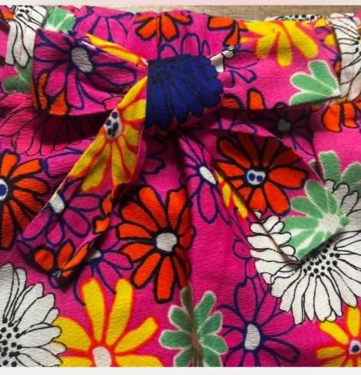 Vintage 70’s Wear-Abouts NWT Neon Floral Psychedelic Hippie Maxi Skirt Deadstock