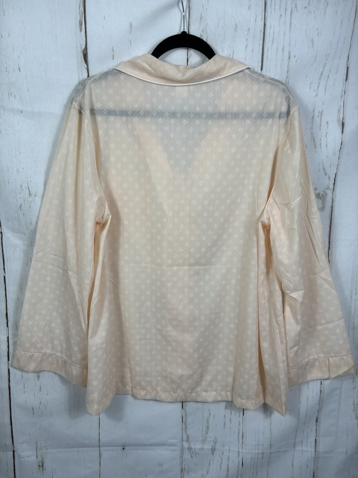 NWT Vintage Barbizon Batiste Lightweight Pajama Shirt Peach Made in USA Sz 42