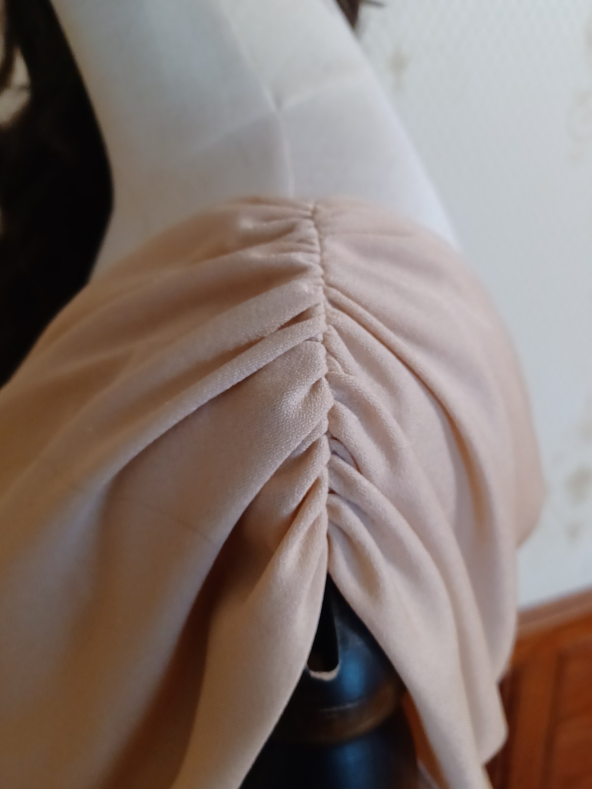 Vintage 1970s Union-Made Earth-Tone Disco Grecian Goddess Midi Dress