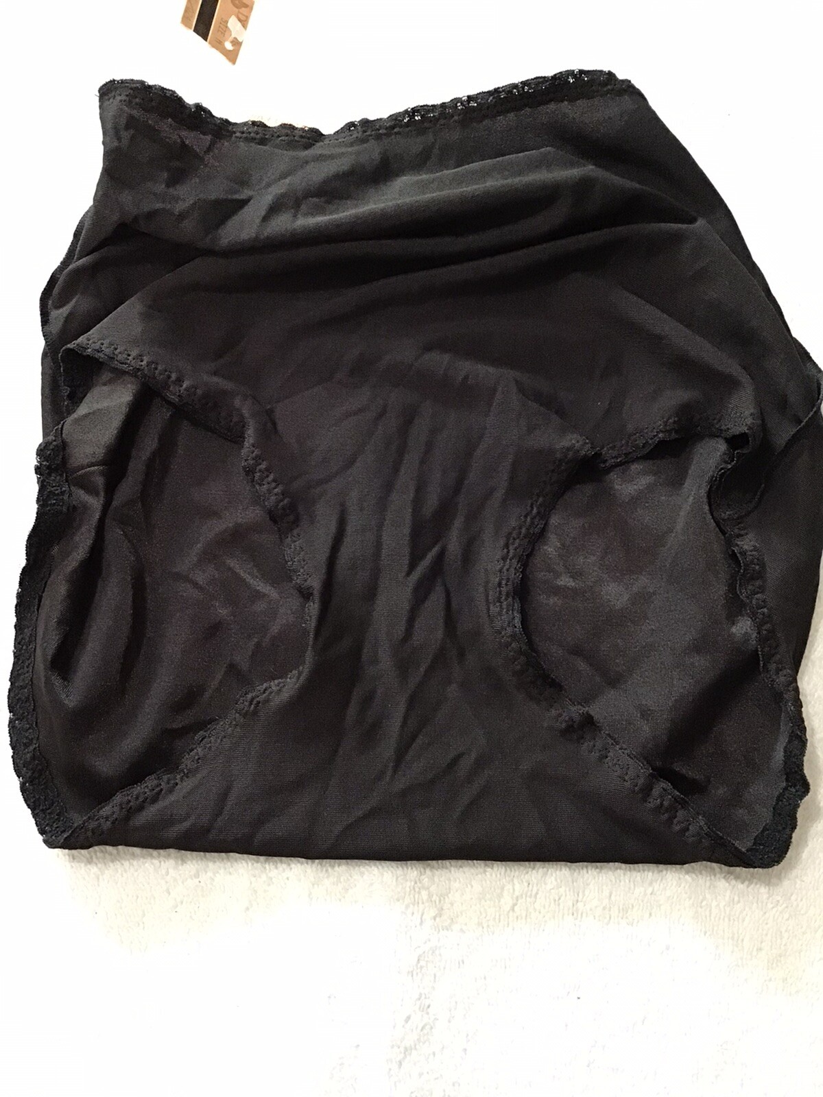 Vintage Vanity Fair Light Control Nylon Hipster Brief Panties NWT M Medium Black